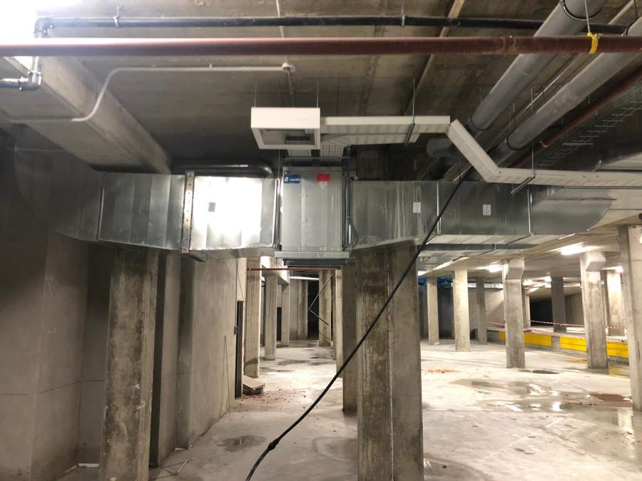 Instalación del sistema de ventilación y extracción forzada de humos y CO